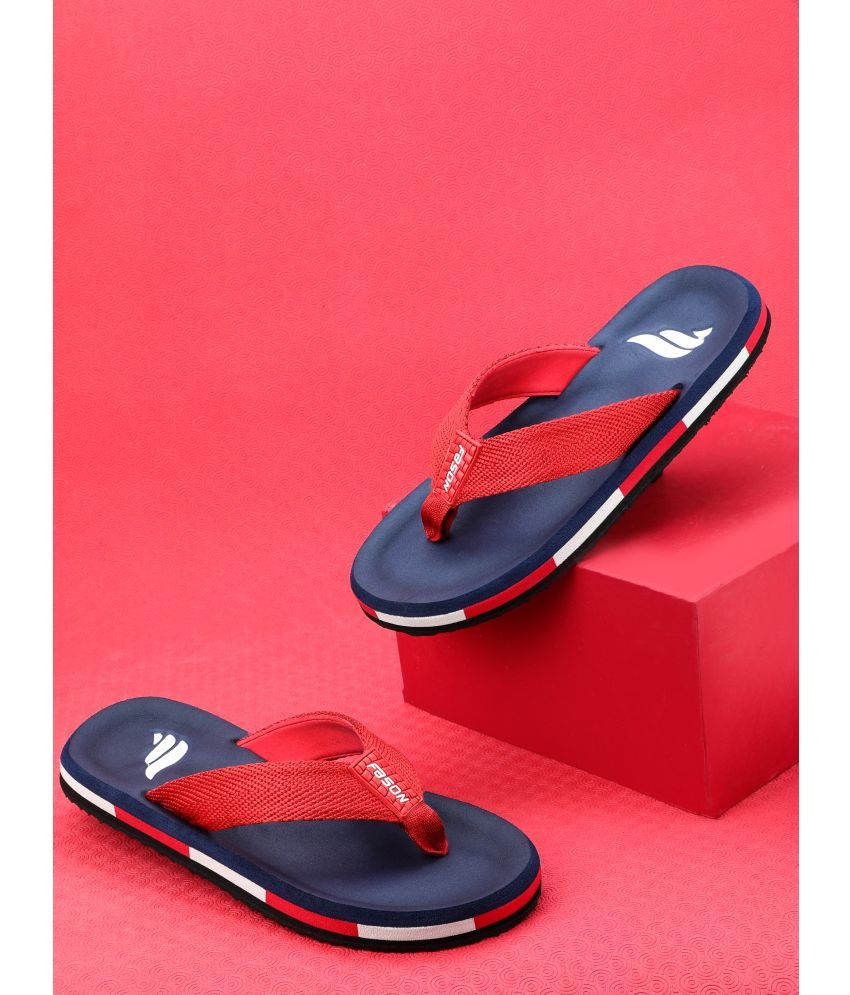     			Fason Red Men's Thong Flip Flop