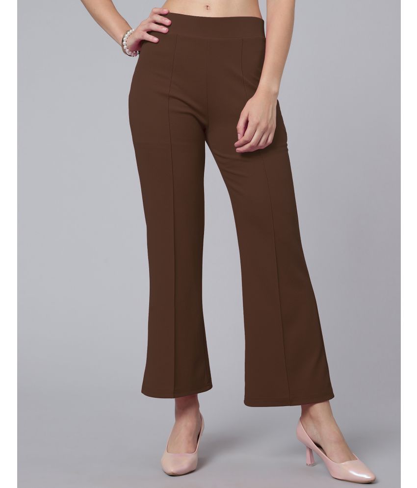     			Selvia Brown Lycra Regular Women's Casual Pants ( Pack of 1 )