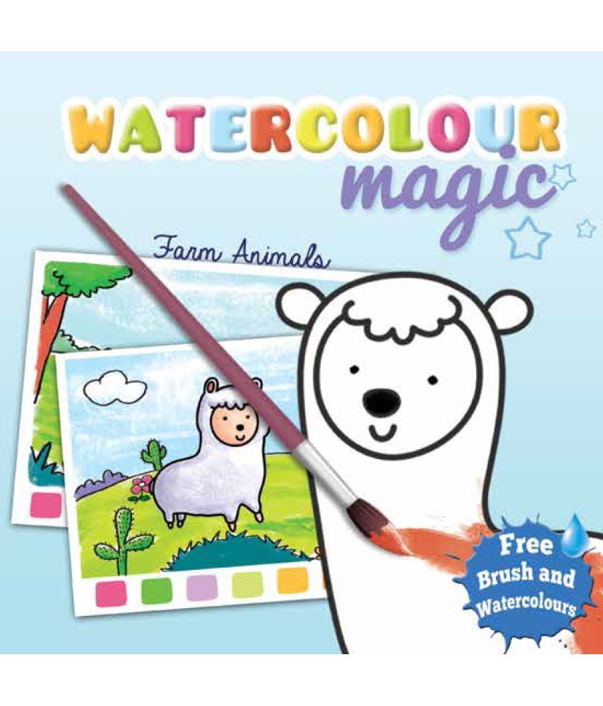     			Watercolour Magic Book : Farm Animals