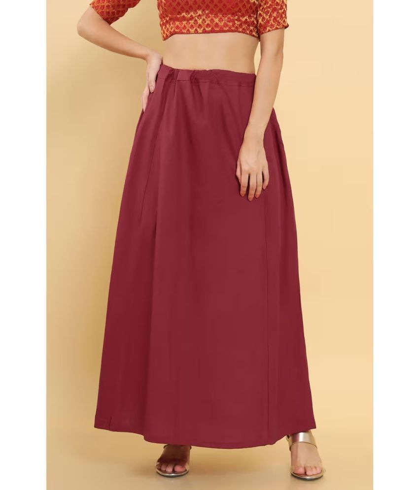     			kinu Maroon Cotton Petticoat - Single