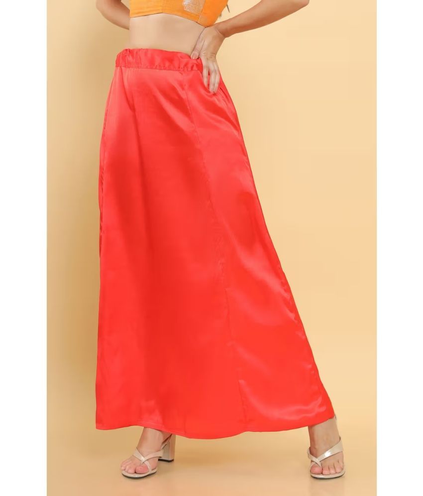     			kinu Red Satin Petticoat - Single