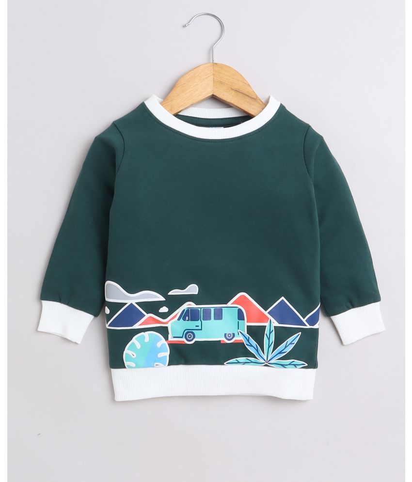     			BUMZEE Bottle Green Boys Full Sleeves Cotton Sweatshirt Age - 3-6 Months