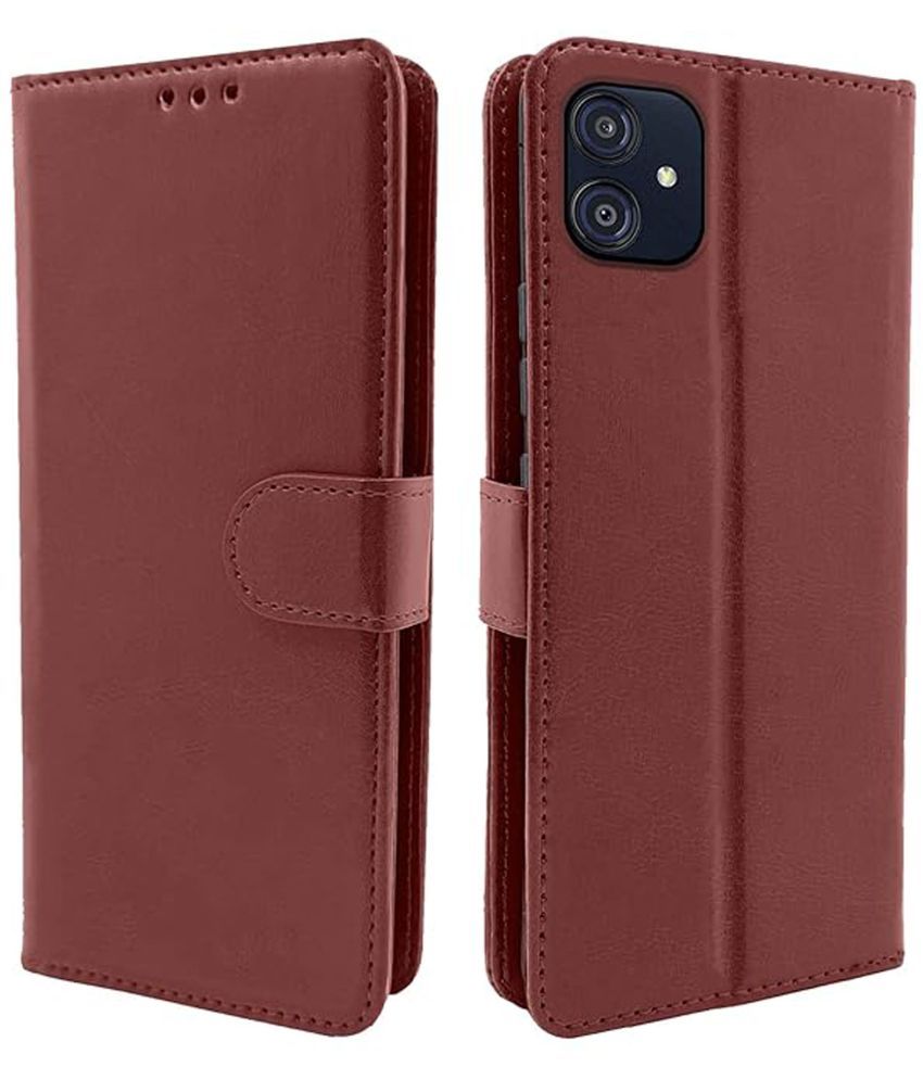     			Brampton Tan Flip Cover Artificial Leather Compatible For Samsung Galaxy M04 ( Pack of 1 )