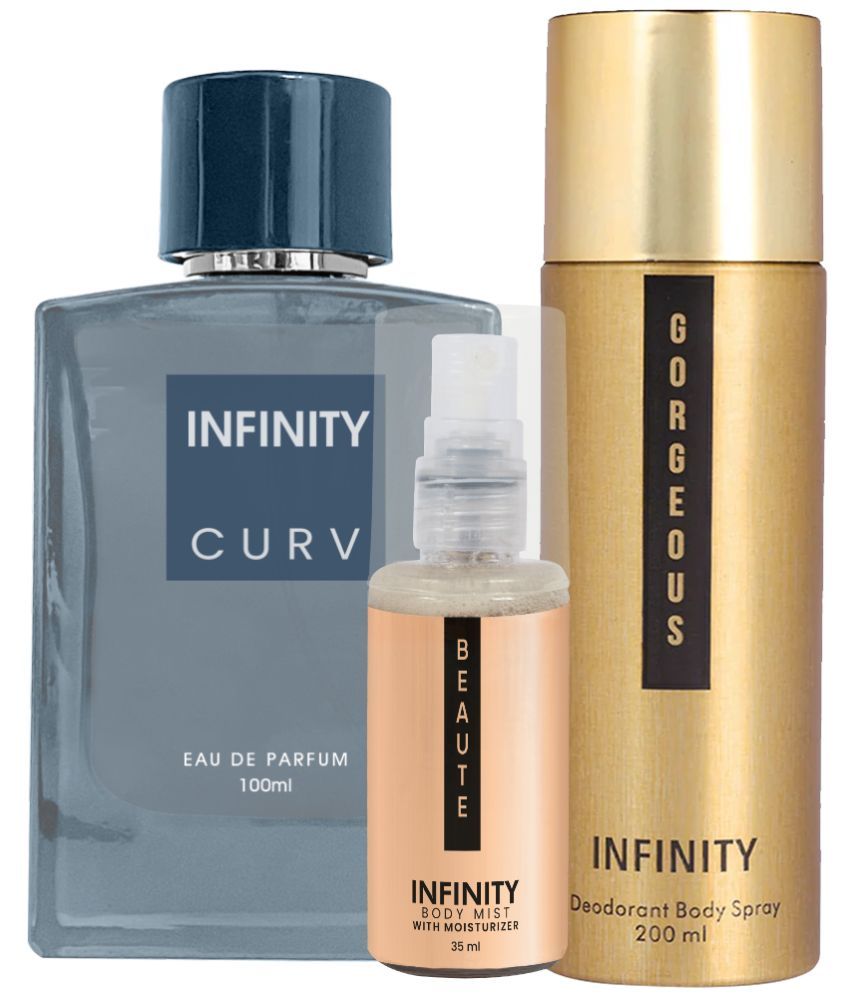     			CFS Curv EDP Perfume 100ml, Gorgeous Deo Body Spray 200ml, Beaute Body Mist 35ml Long Lasting Perfume Pack of 3