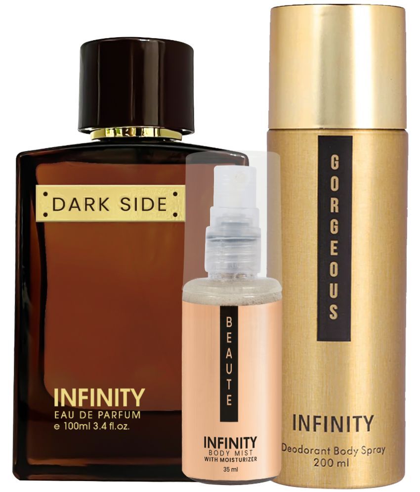     			CFS Dark Side EDP Perfume 100ml,Gorgeous Deo Body Spray 200ml,Beaute Body Mist 35ml Long Lasting Perfume Pack of 3