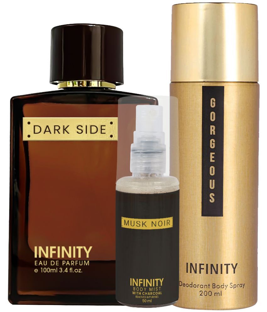     			CFS Dark Side EDP Perfume 100ml,Gorgeous Deodorant 200ml,Musk Noir Body Mist 35ml Long Lasting Perfume Pack of 3