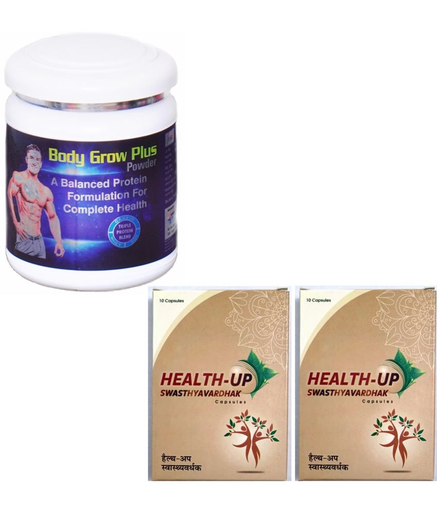     			Dr. Chopra Win Trust Health Swasthyavardhak Capsule 20no.s & Rikhi Body Grow Plus 300 gm Chocolate