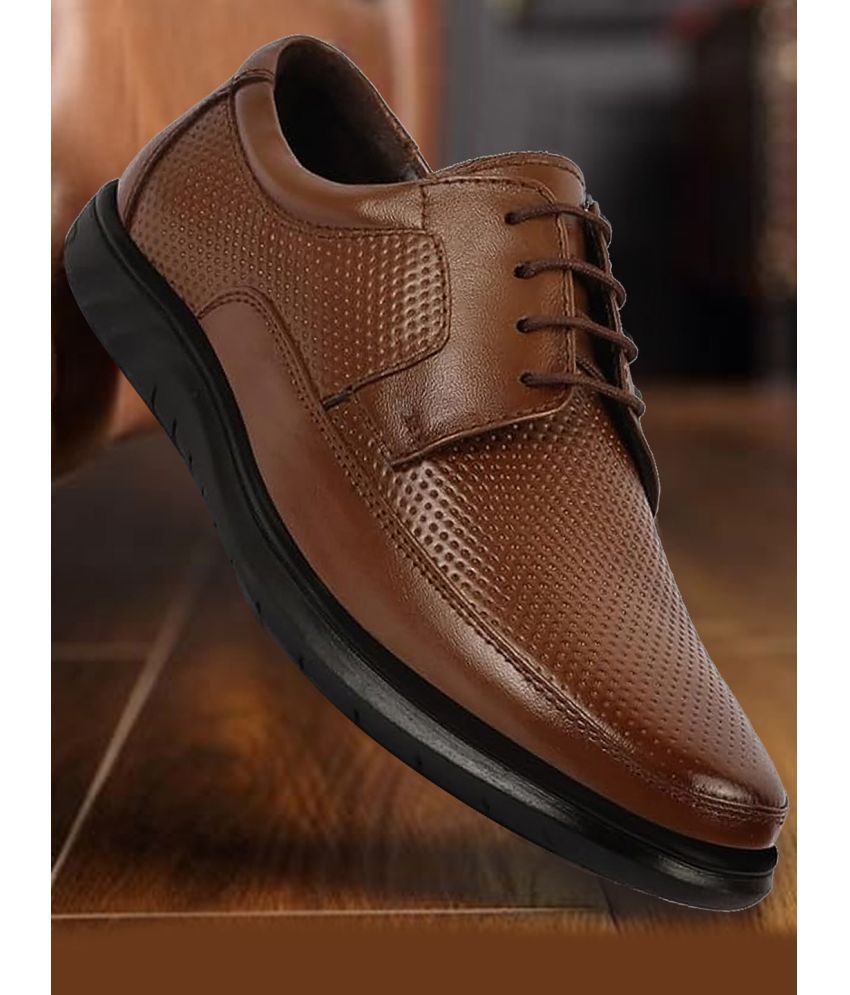     			Fausto Tan Men's Derby Formal Shoes