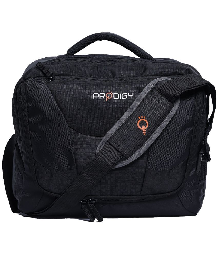     			Prodigy Black Solid Messenger Bag