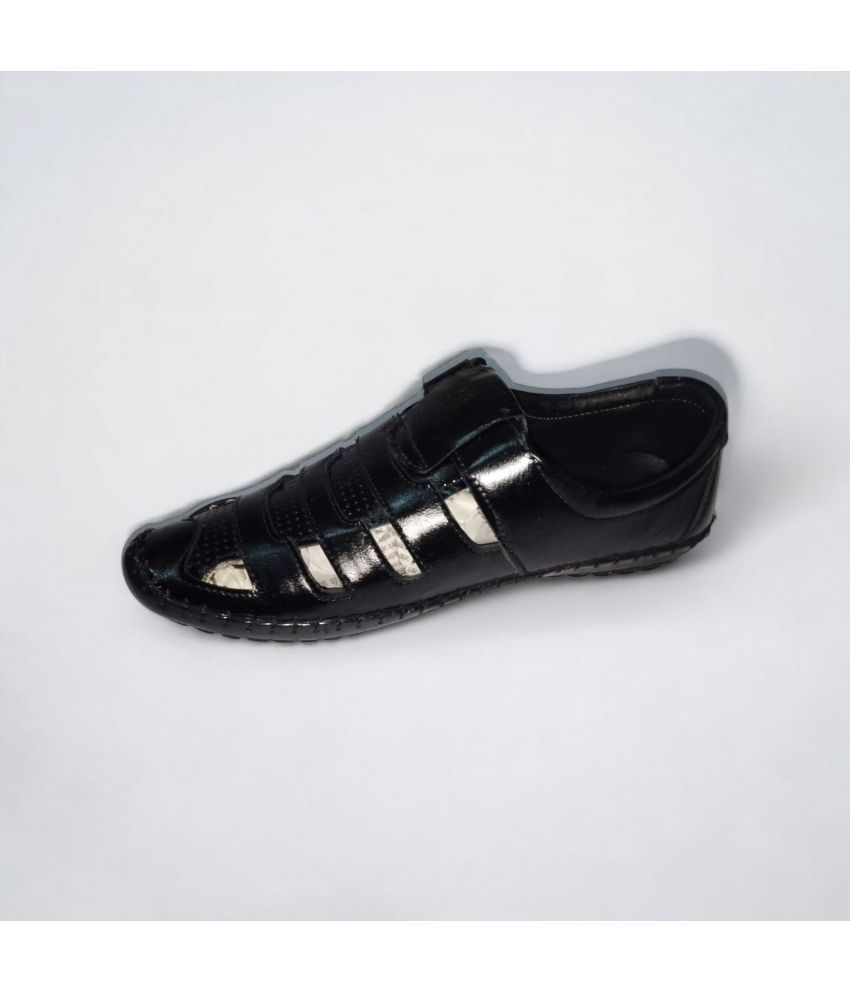     			Akiko - Black Men's Sandals