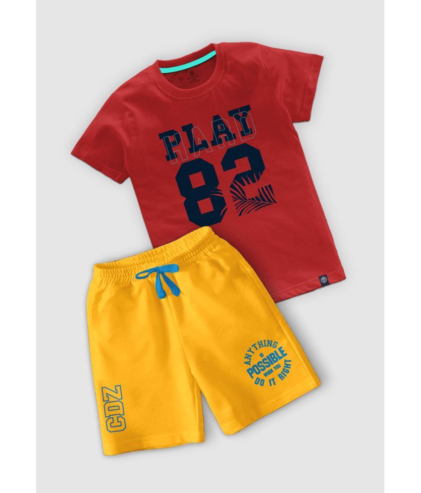     			CODEZ Multicolor Cotton Blend Boys T-Shirt & Shorts ( Pack of 1 )