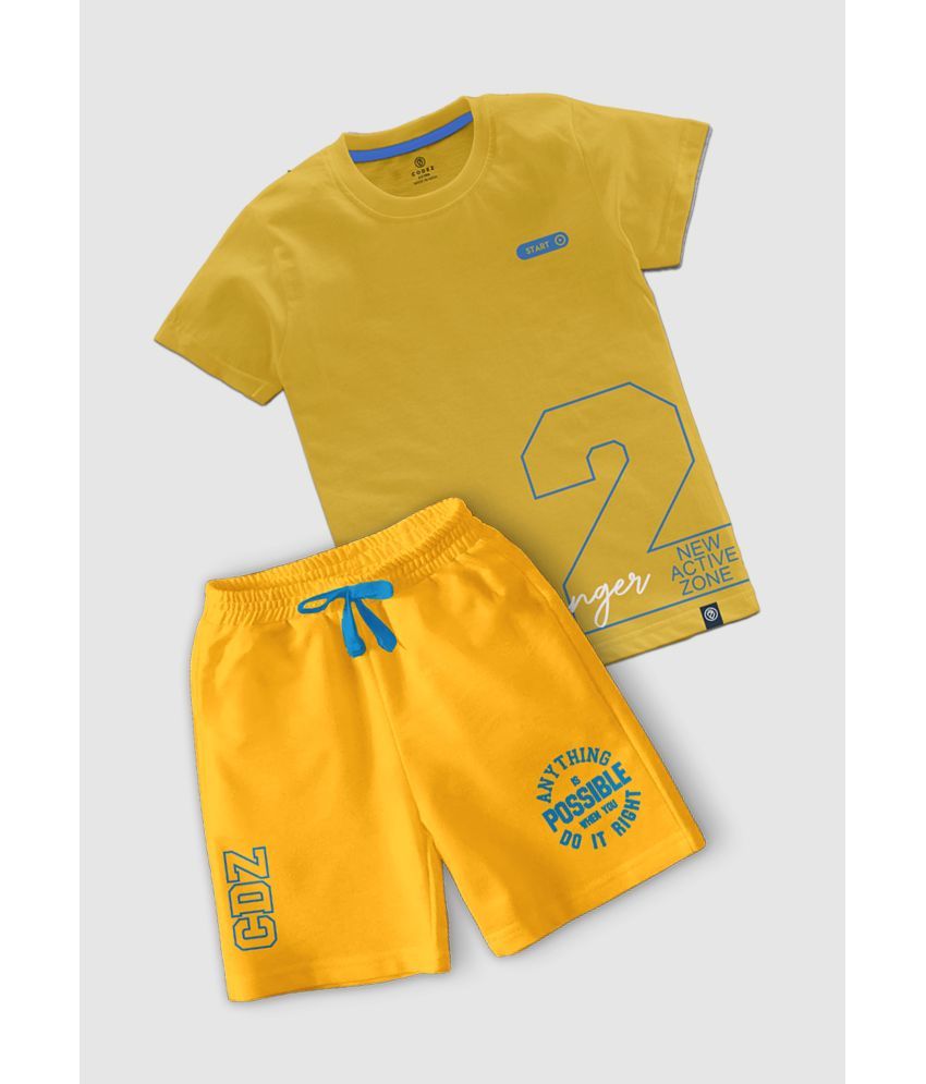     			CODEZ Multicolor Cotton Blend Boys T-Shirt & Shorts ( Pack of 1 )