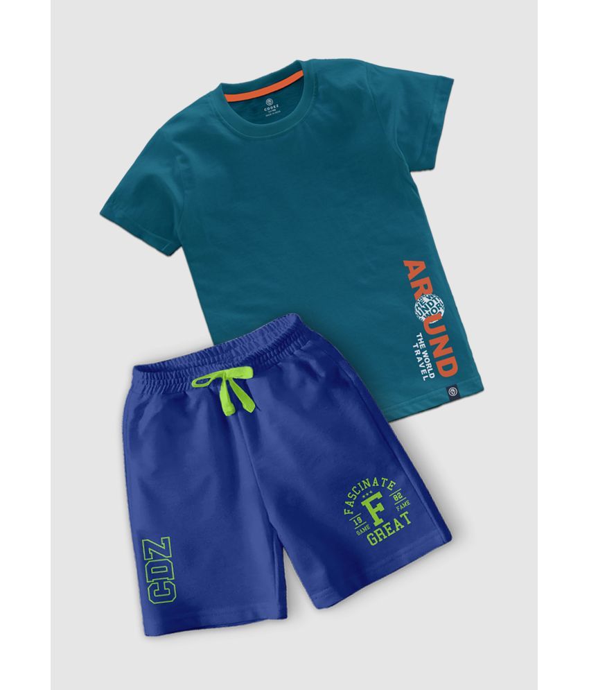     			CODEZ Multicolor Cotton Blend Boys T-Shirt & Shorts ( Pack of 1 )