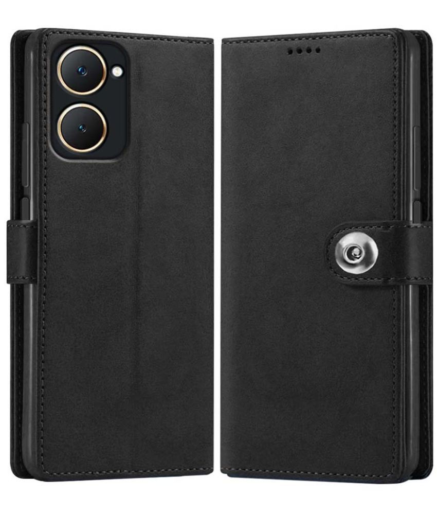     			Fashionury Black Flip Cover Leather Compatible For Vivo Y18e ( Pack of 1 )