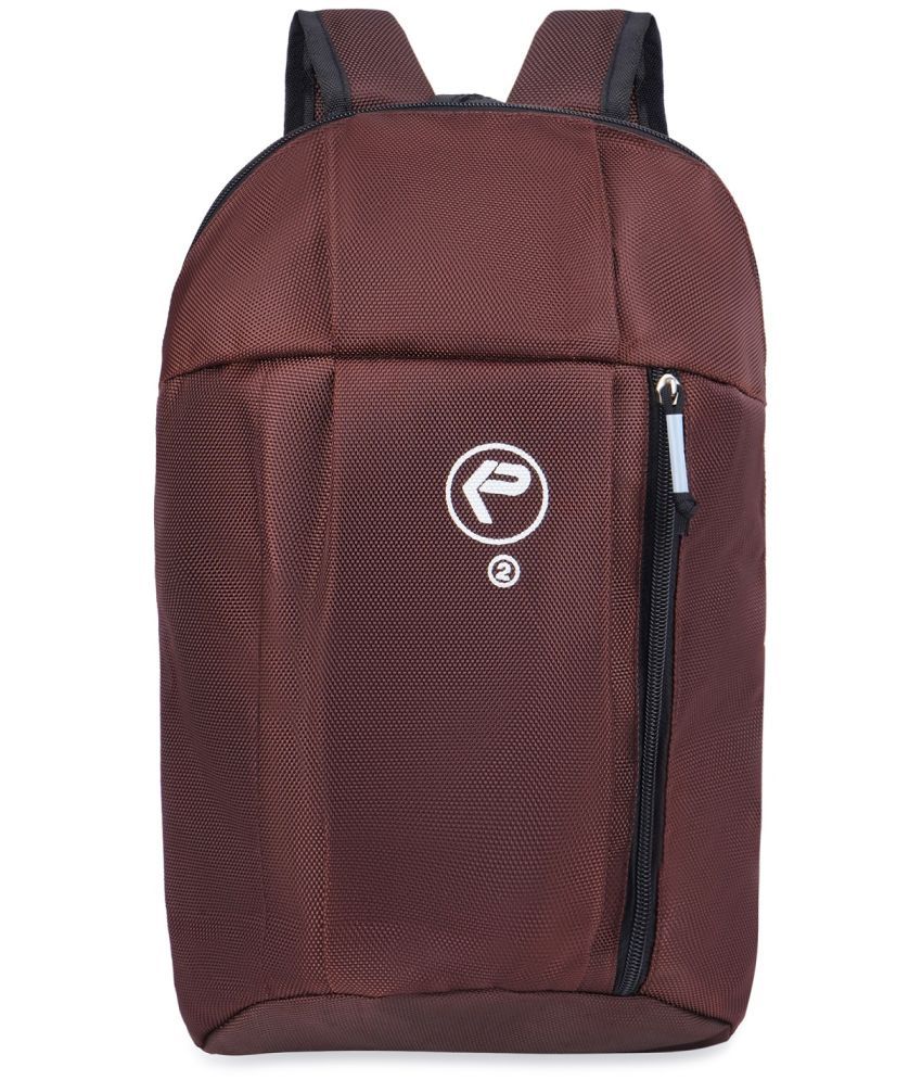     			KP Brown Polyester Backpack ( 15 Ltrs )