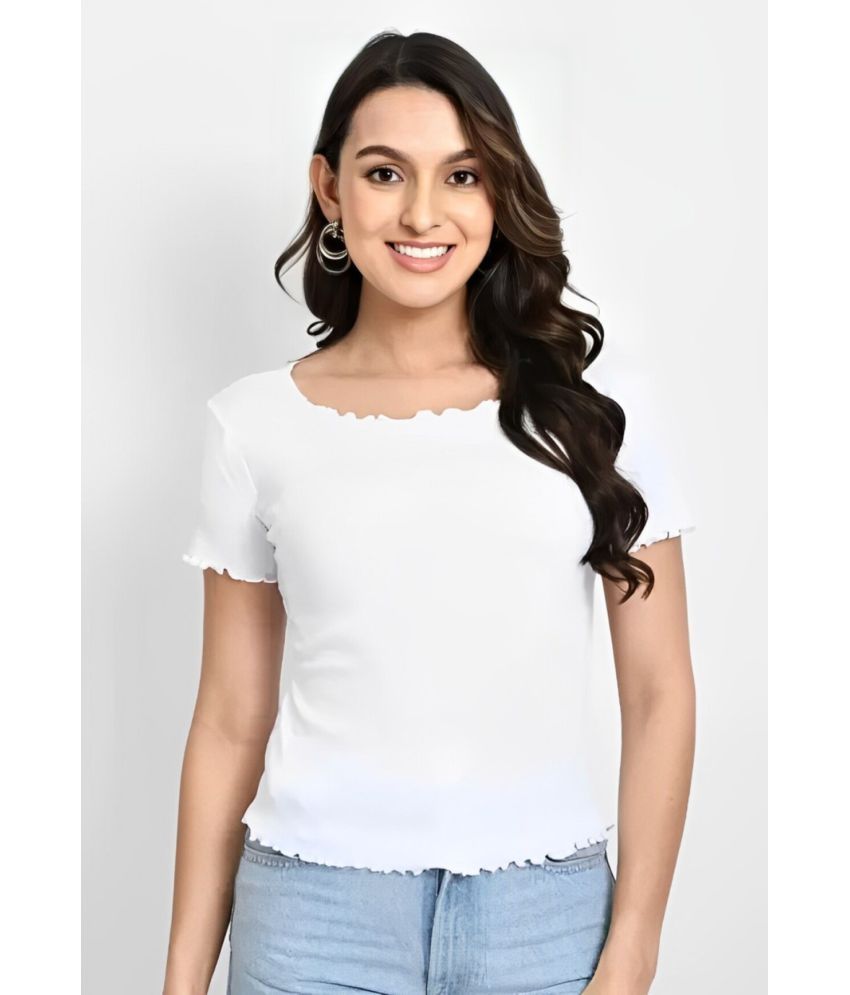     			PP Kurtis White Cotton Women's Regular Top ( Pack of 1 )