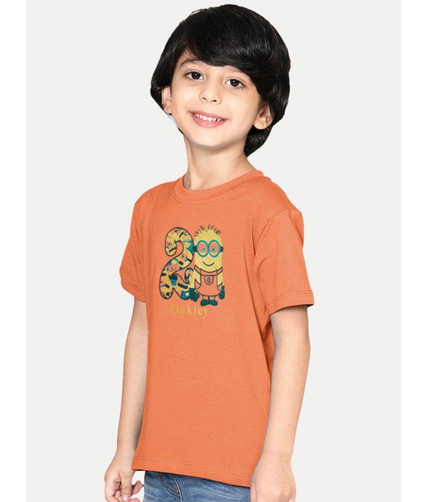     			Radprix Orange Cotton Blend Boy's T-Shirt ( Pack of 1 )