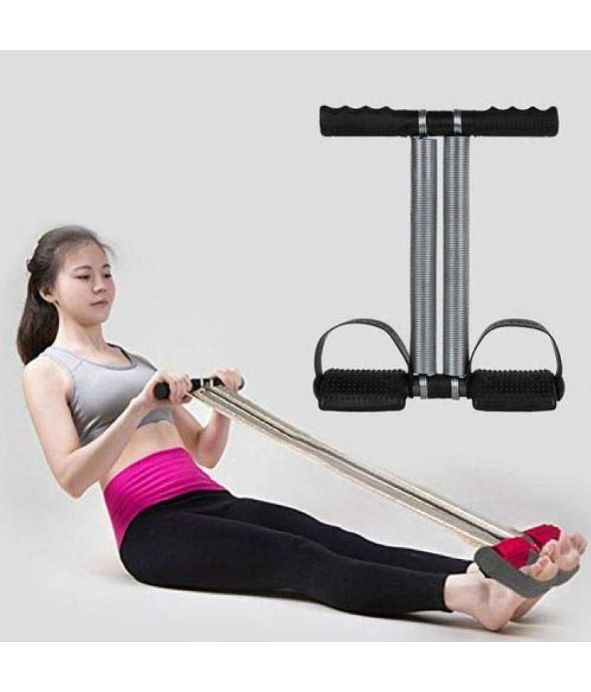     			Tummy Trimmer Double Spring,  Men Women for Abs Workout Stomach Exercise Machine Abdominal Belly Exercise Waist Trimmer Home Workout Gym Equipment, Black of 1