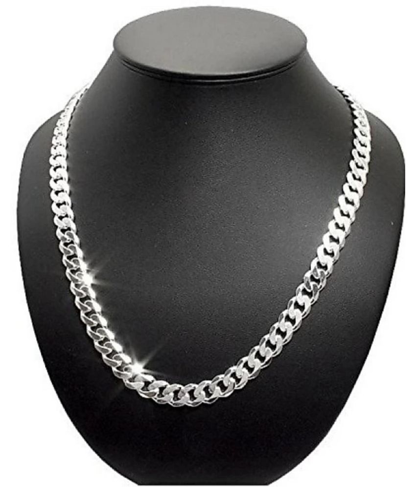     			WTM Rhodium Plated Chain ( Pack of 1 )