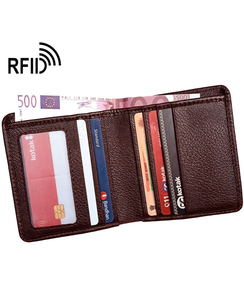     			Wingers Brown Faux Leather Men's RFID Wallet ( Pack of 1 )