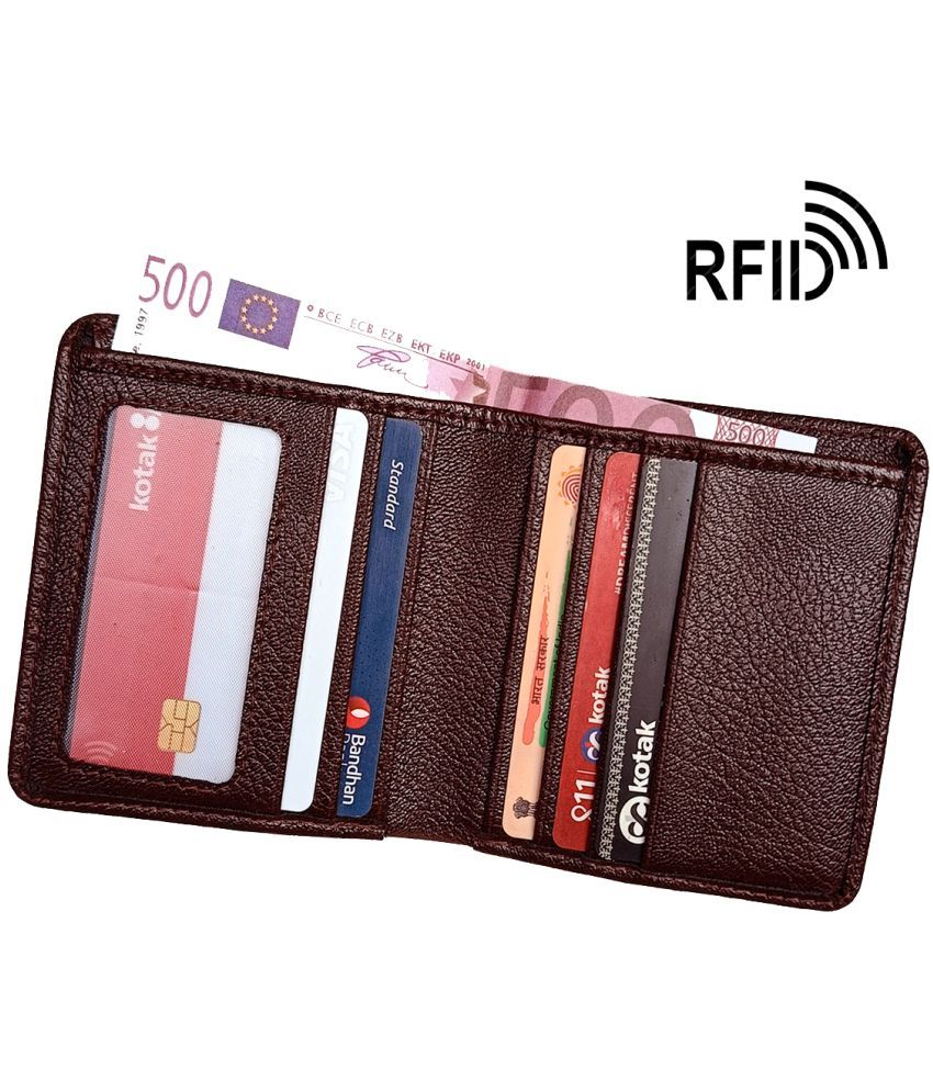     			Wingers Brown Faux Leather Men's RFID Wallet ( Pack of 1 )