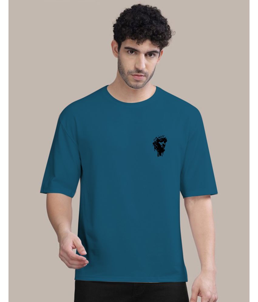     			AUSK Pack of 1 Cotton Oversized Fit Men's T-Shirt ( Teal )