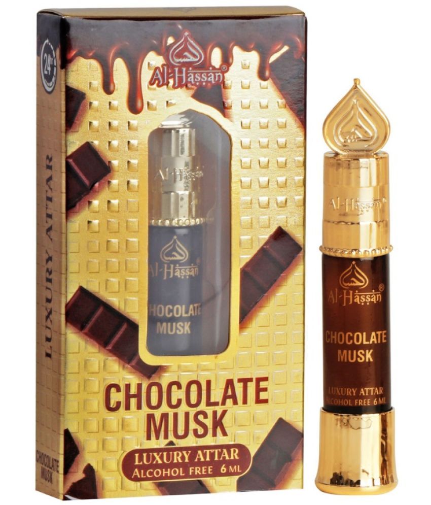     			Al - Hassan Chocolate Musk Attar For Men & Women - 6ml Alcohol Free Attar