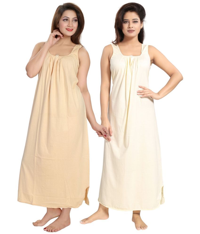     			Cinco Multicolor Cotton Blend Women's Nightwear Night Dress ( Pack of 2 )