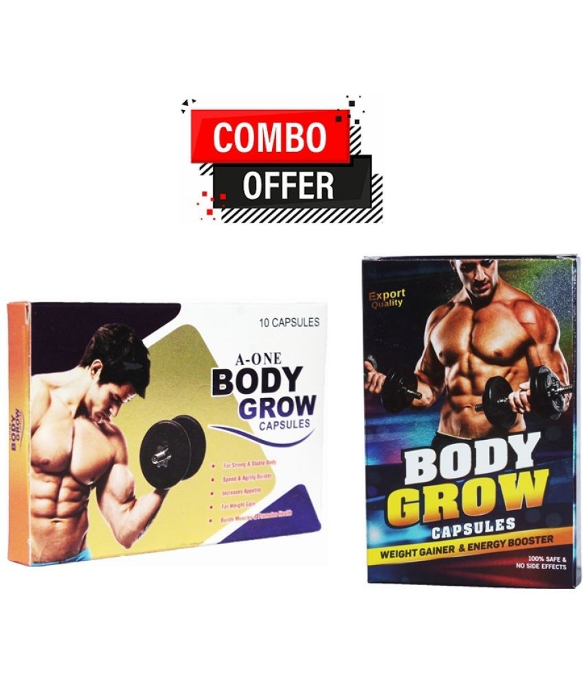     			Dr. Chopra Body Grow Weight Gain Capsule 10no.s & G&G A-One Body Grow Capsule 10 no.s Unflavoured Pack of 2