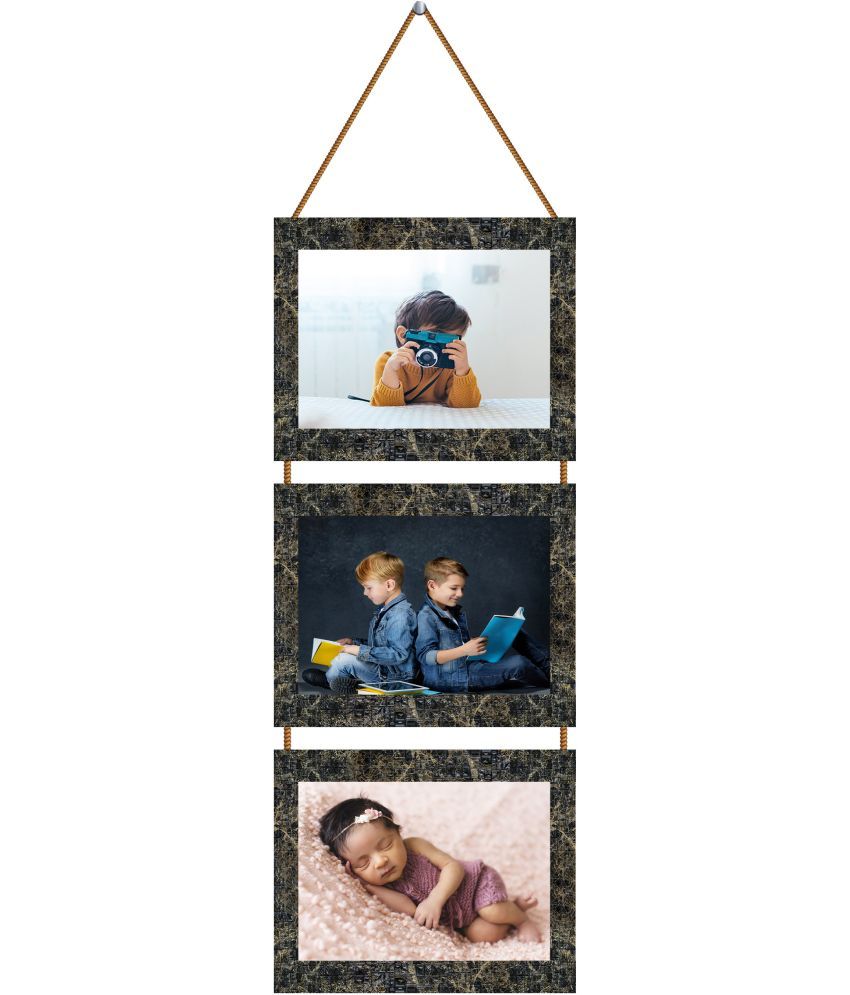     			Indianara Wood Grey Photo Frame Sets - Pack of 1