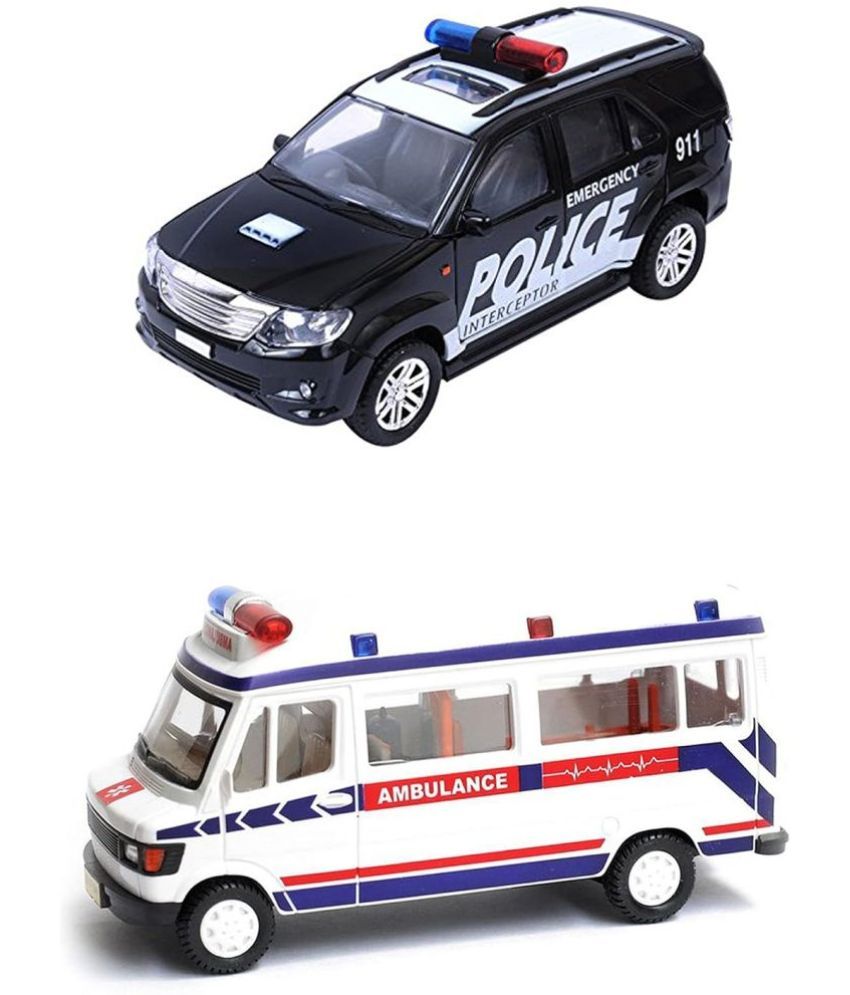     			Kidsaholic Ambulance Toy And Black Car Toys Combo for Kids