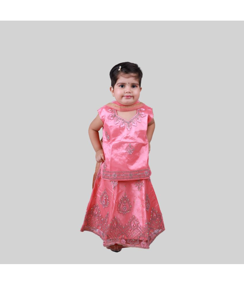     			Kidzee Kingdom Pink Cotton Girls Lehenga Choli Set ( Pack of 1 )