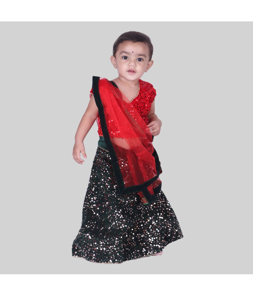     			Kidzee Kingdom Red Cotton Girls Lehenga Choli Set ( Pack of 1 )