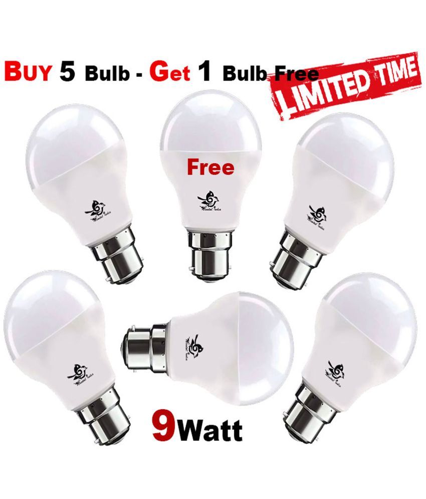     			Newtal India 9W Cool Day Light LED Bulb ( Pack of 5 )