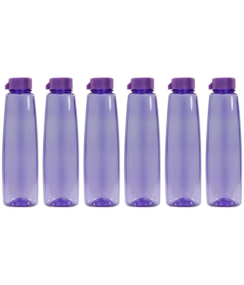     			PearlPet Kohinoor-1000ML-PURPLE-6PCS Purple Plastic Water Bottle 1000 mL ( Set of 6 )