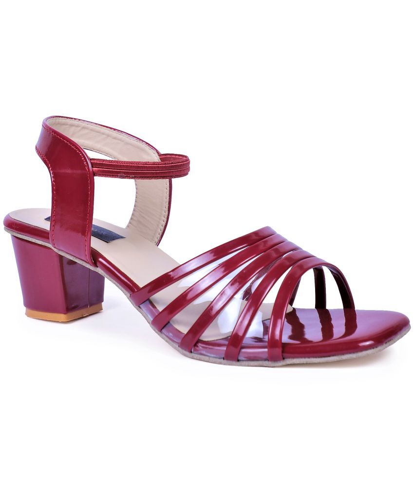     			Rimezs Maroon Women's Sandal Heels