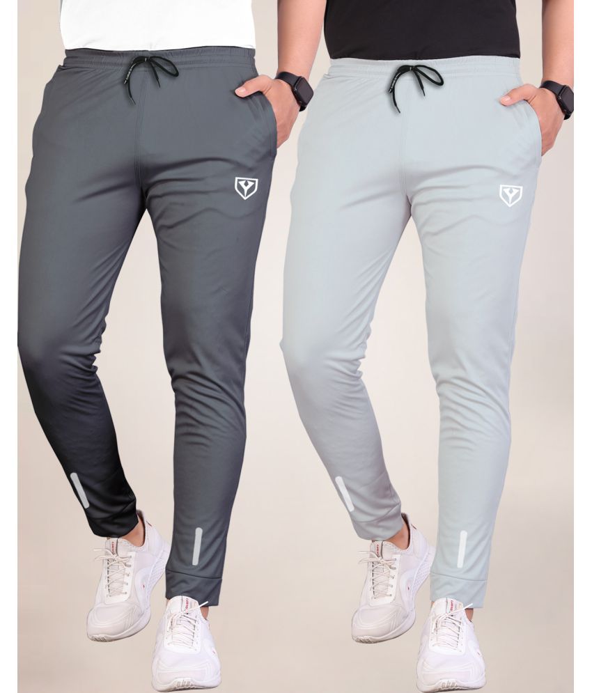     			Septem Light Grey Polyester Men's Joggers ( Pack of 2 )