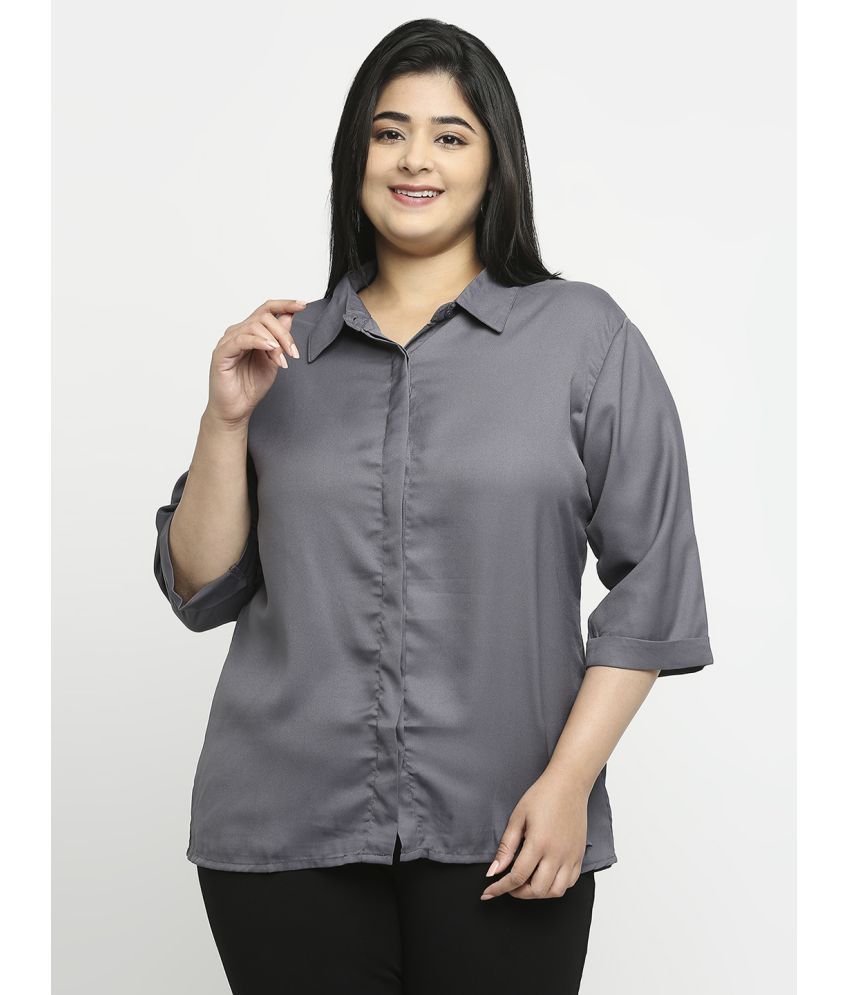     			Style Quotient by NOI Grey Polyester Women's Shirt Style Top ( Pack of 1 )