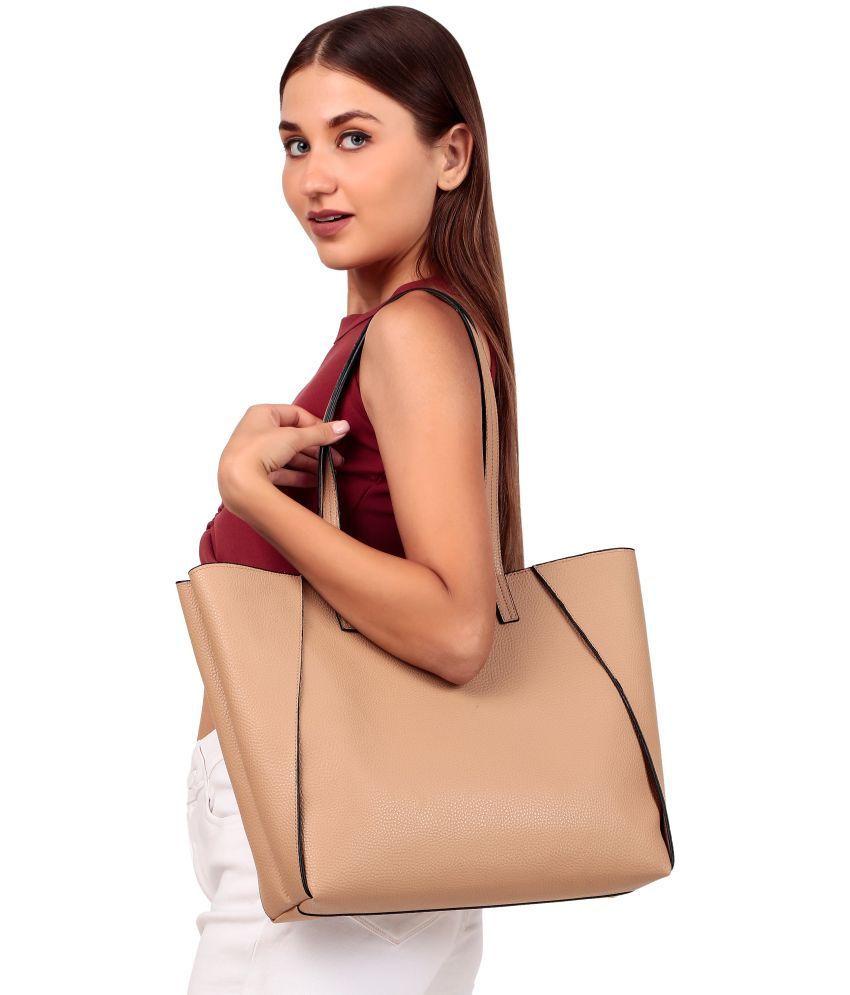     			Style Smith Tan Faux Leather Shoulder Bag