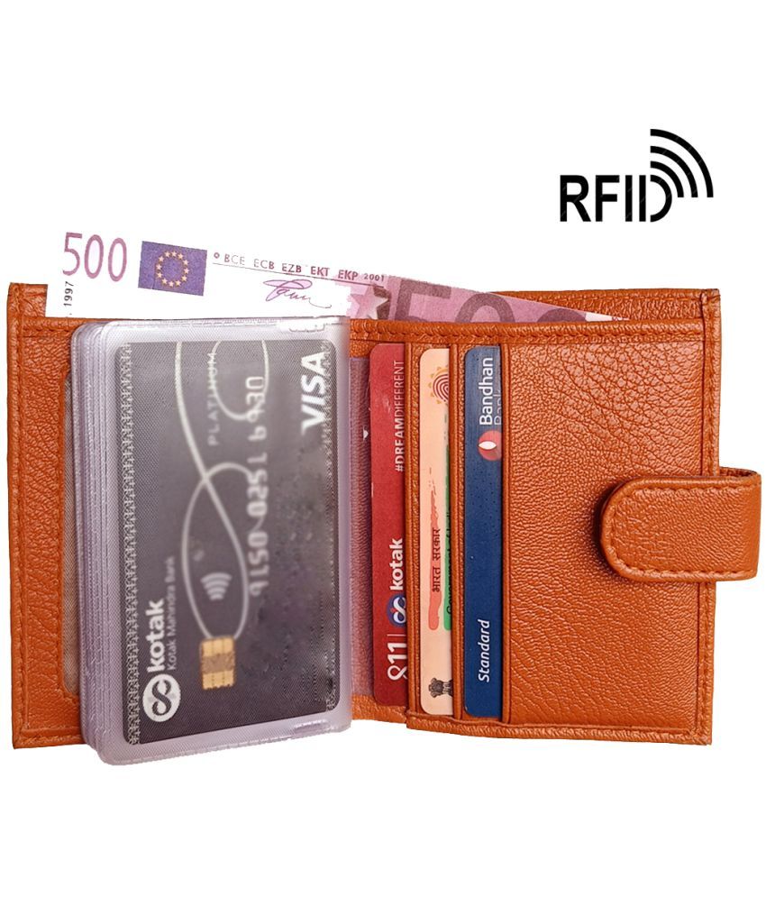     			Wingers Tan Faux Leather Men's RFID Wallet ( Pack of 1 )