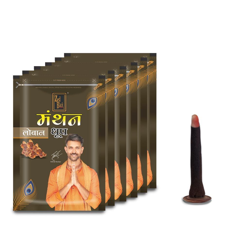     			Zed Black Incense Dhoop Cone Loban ( Pack of 6 )