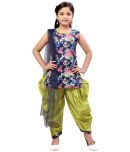 Aarika Girls Silk Salwar Kameez Set ( Pack of 1 , Green )