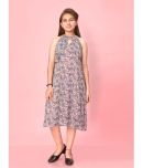 Aarika Georgette Skater Dress For Girls ( Pack of 1 , Peach )