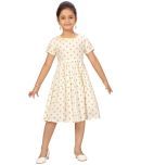 Aarika Cotton Fit And Flare Dress For Girls ( Pack of 1 , White )