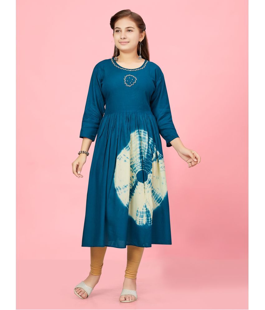     			Aarika Girls Cotton Kurti ( Pack of 1 , Blue )