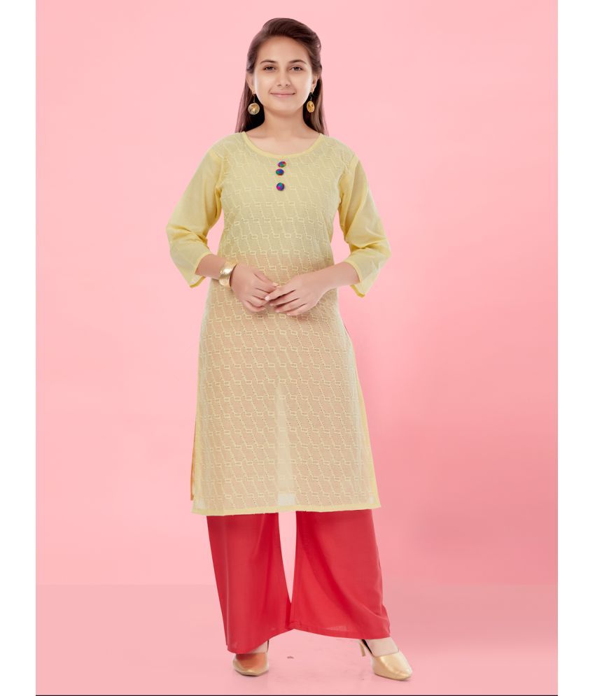     			Aarika Green Cotton Girls Kurti ( Pack of 1 )