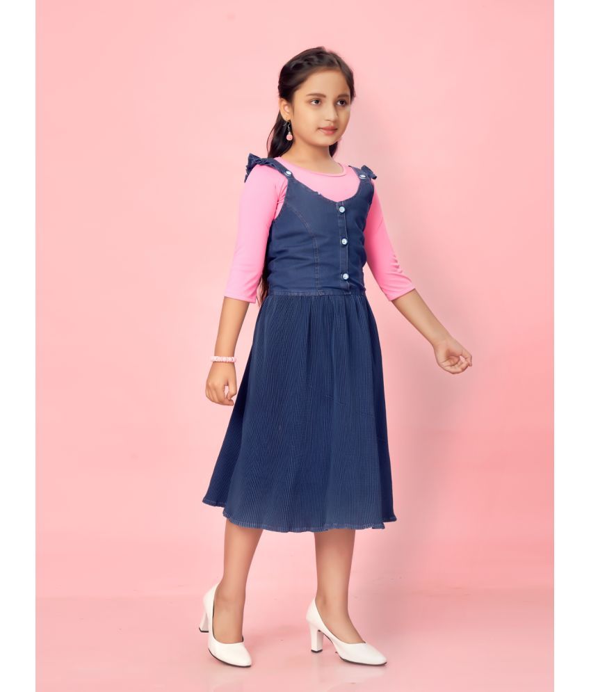     			Aarika Pink Cotton Girls A-line Dress ( Pack of 1 )