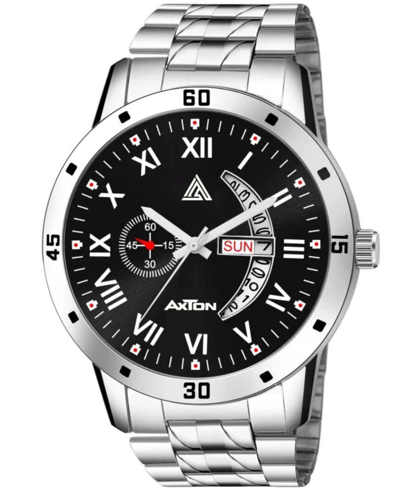     			Axton Silver Stainless Steel Analog Men's Watch