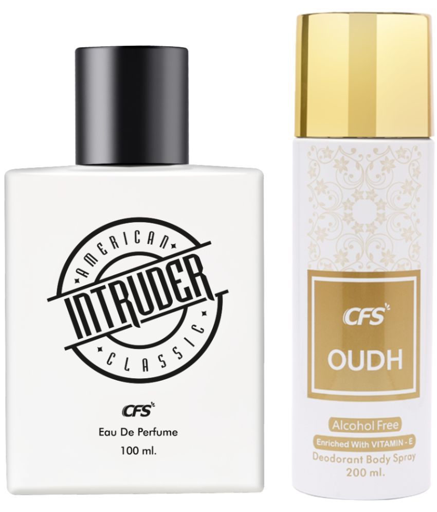     			CFS Intruder White 100ml EDP Long Lasting Perfume & Oudh White 200ml Deodorant Body Spray