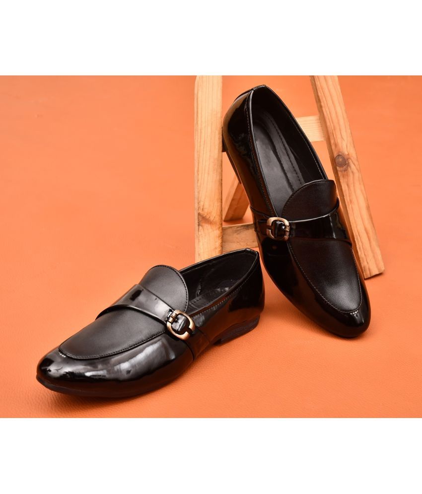     			Equila Black Men's Slip On Formal Shoes